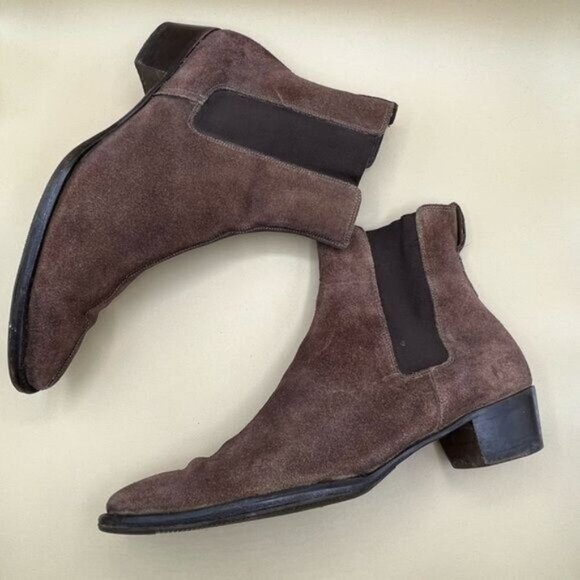 Heschung Women’s Brown Nubuck Ankle Boots Size 8.5 (EU 39) | French Leather - Picture 7 of 10